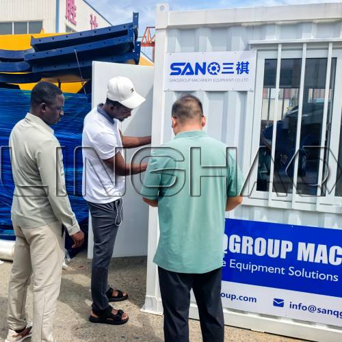 LINGHAO concrete machinery including boom pump and trailer pump display